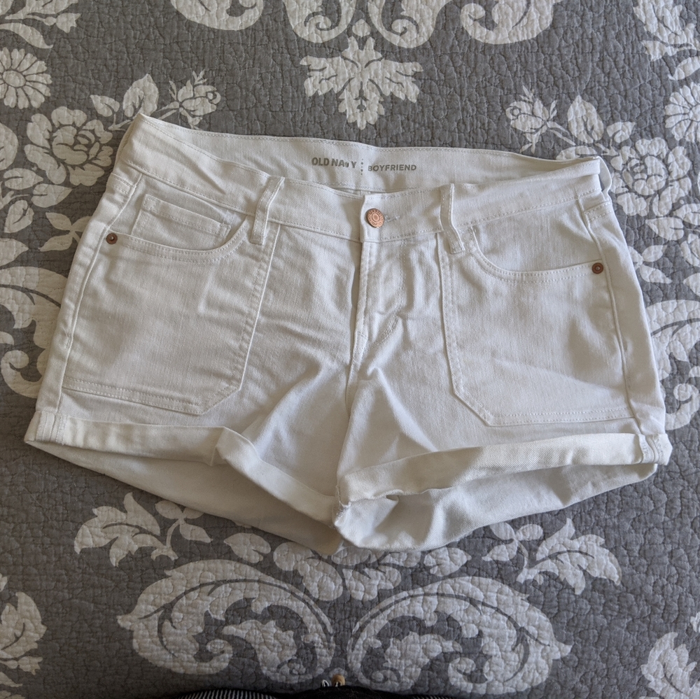 White Jean Shorts